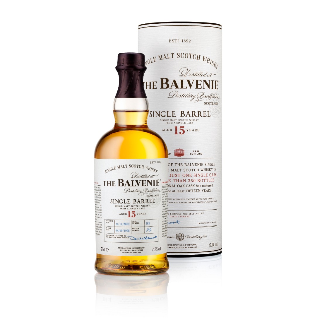 Balvenie single malt scotch whiskey